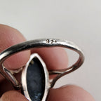 Vintage Baltic Amber Ring Size 8 in Sterling Silver 925
