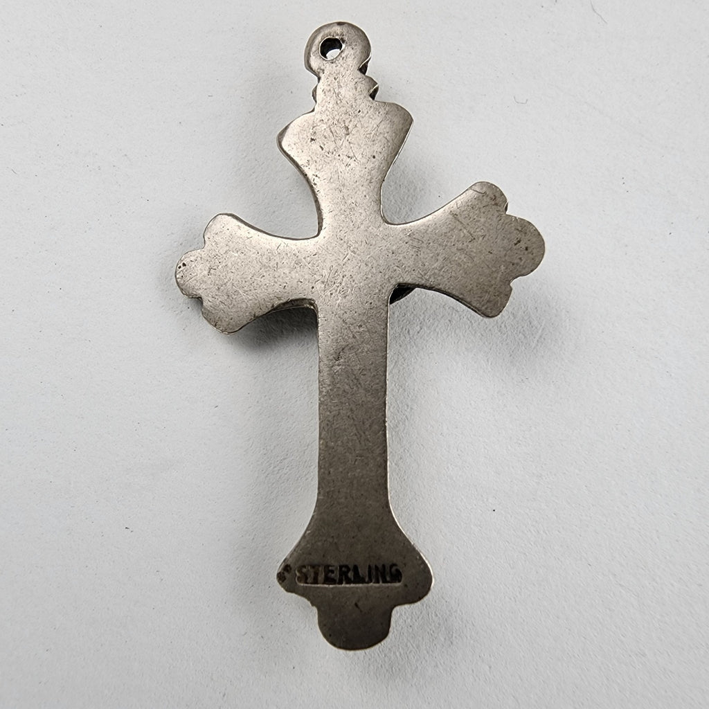 Cross Pendant Sterling Silver 925 Vintage Marked