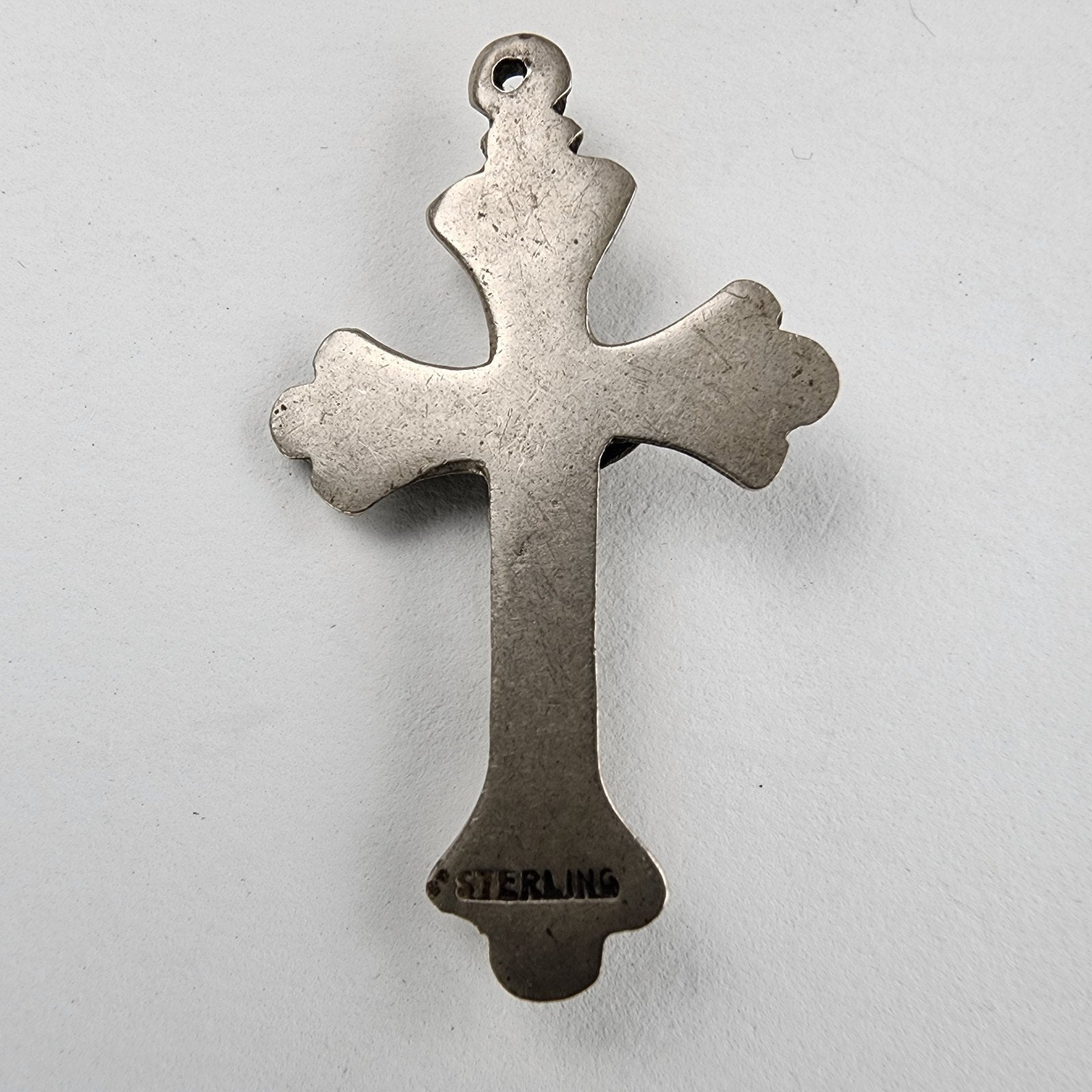 Cross Pendant Sterling Silver 925 Vintage Marked
