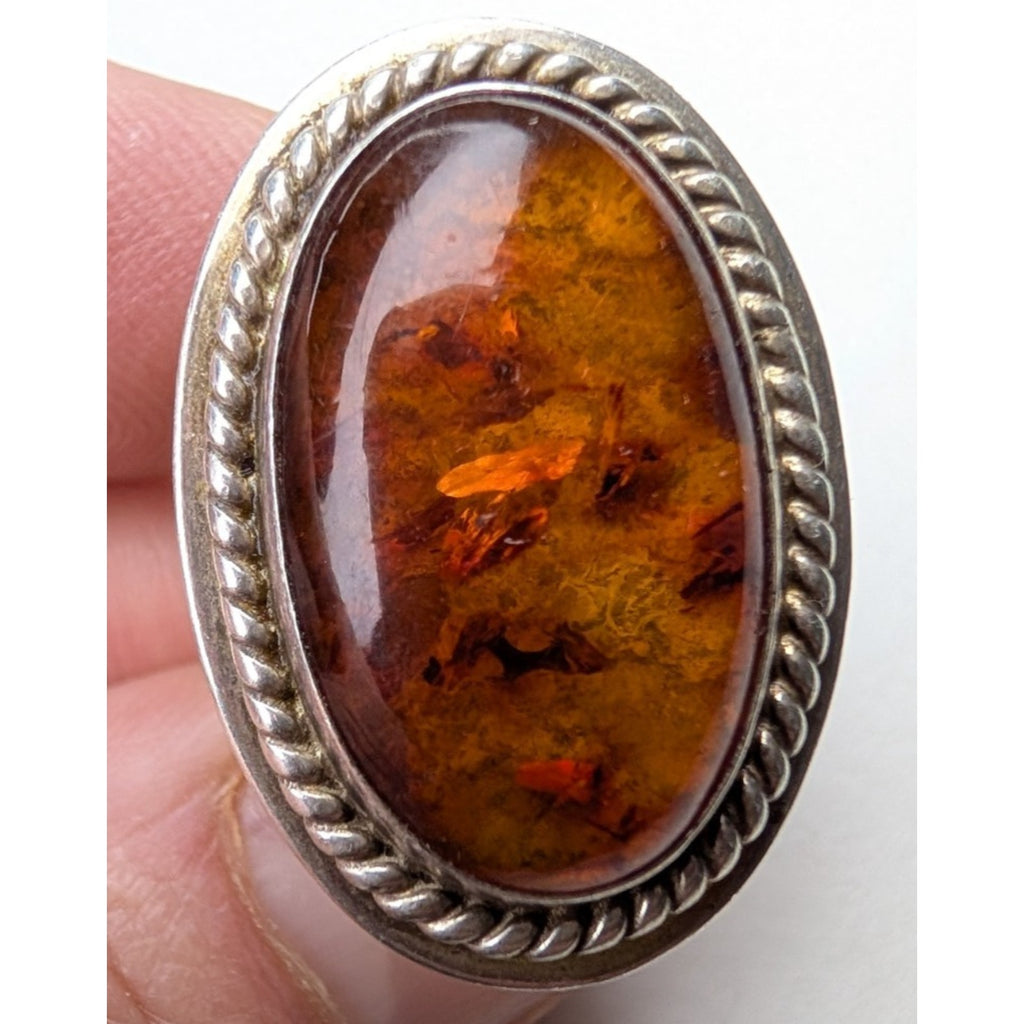 Jay King Baltic Amber Sterling Silver 925 Ring Size 5 3/4