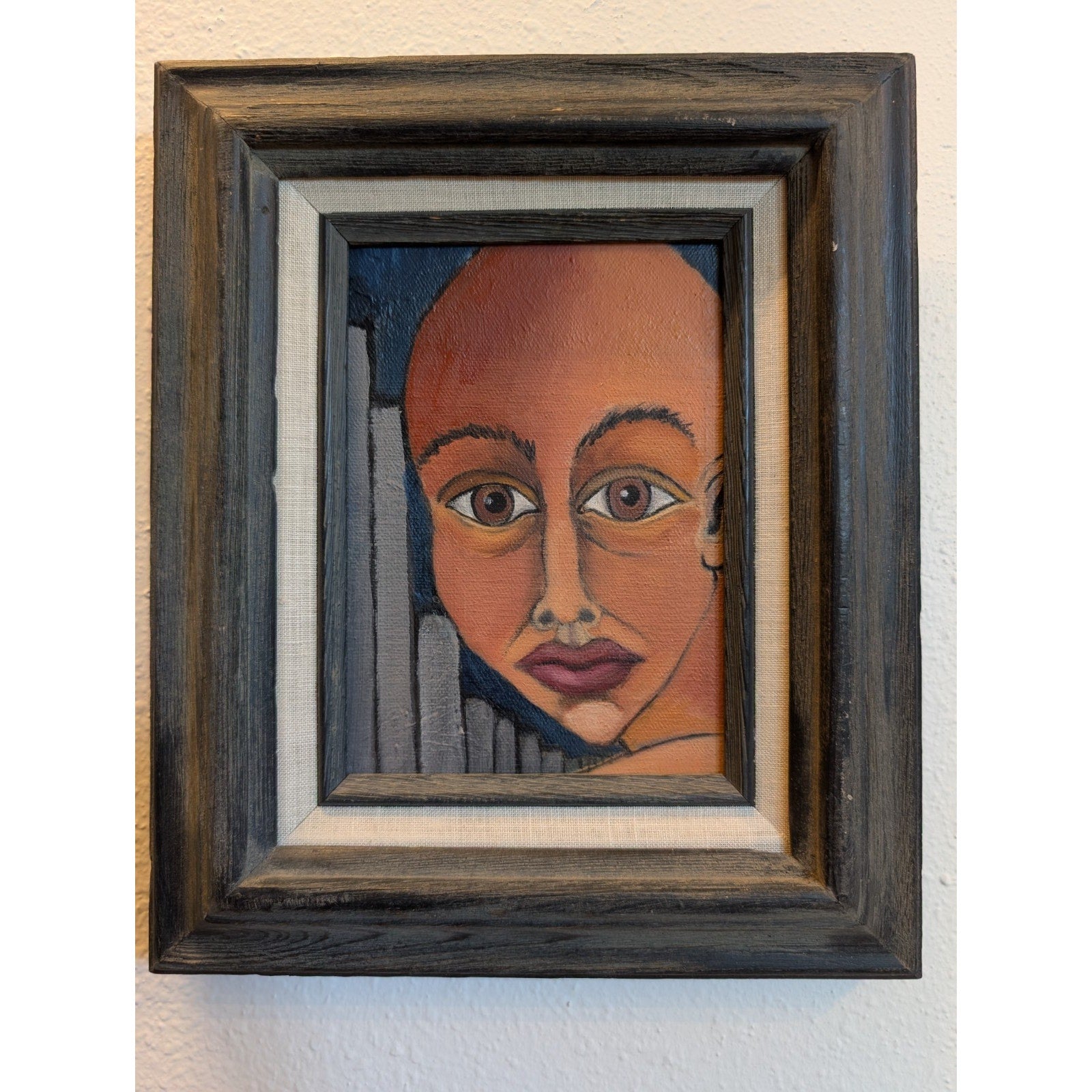 Framed Figural Acrylic Painting Signed Tchula Z 2003