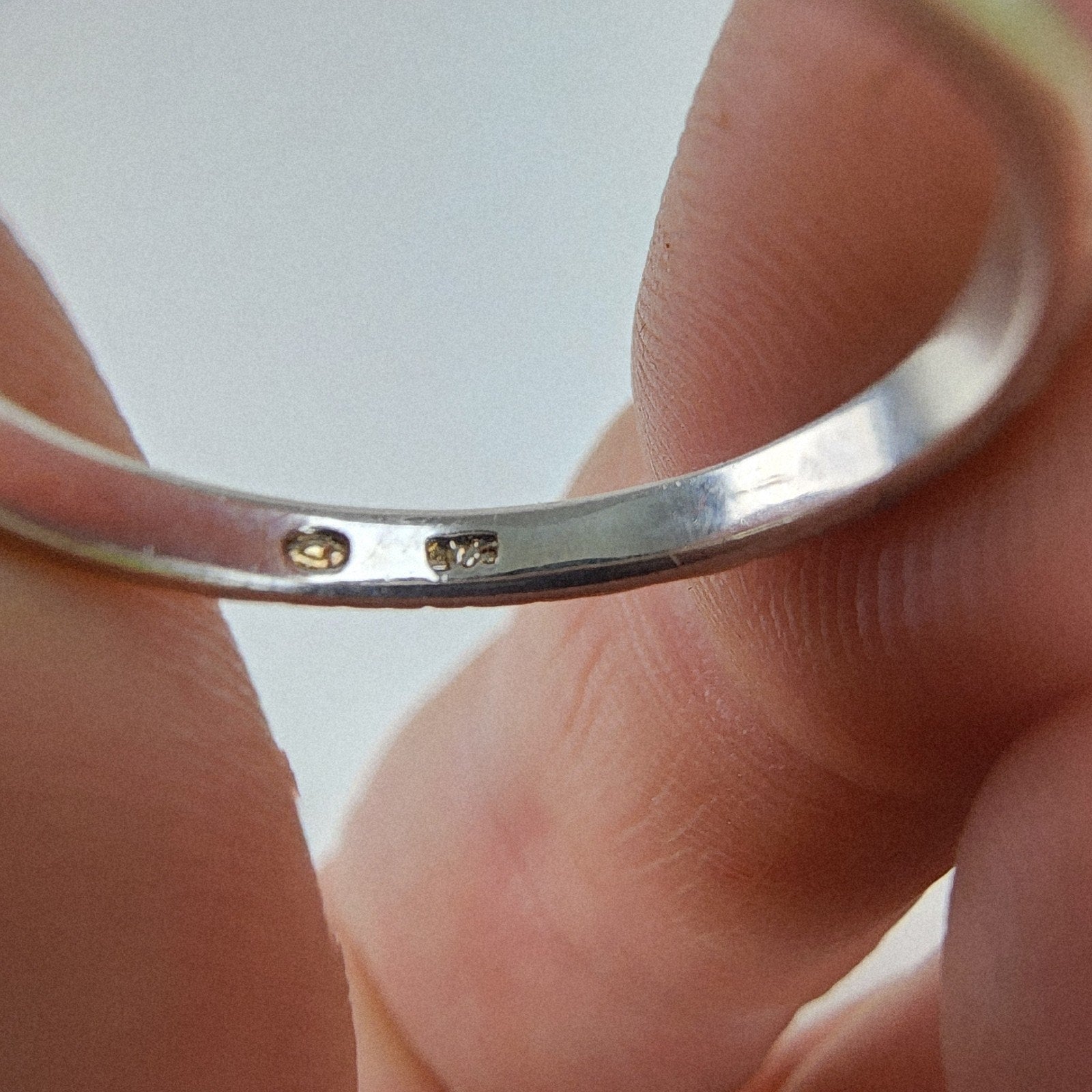 Textured Patterned Band Ring Size 7 1/2 Sterling Silver 925 Vintage