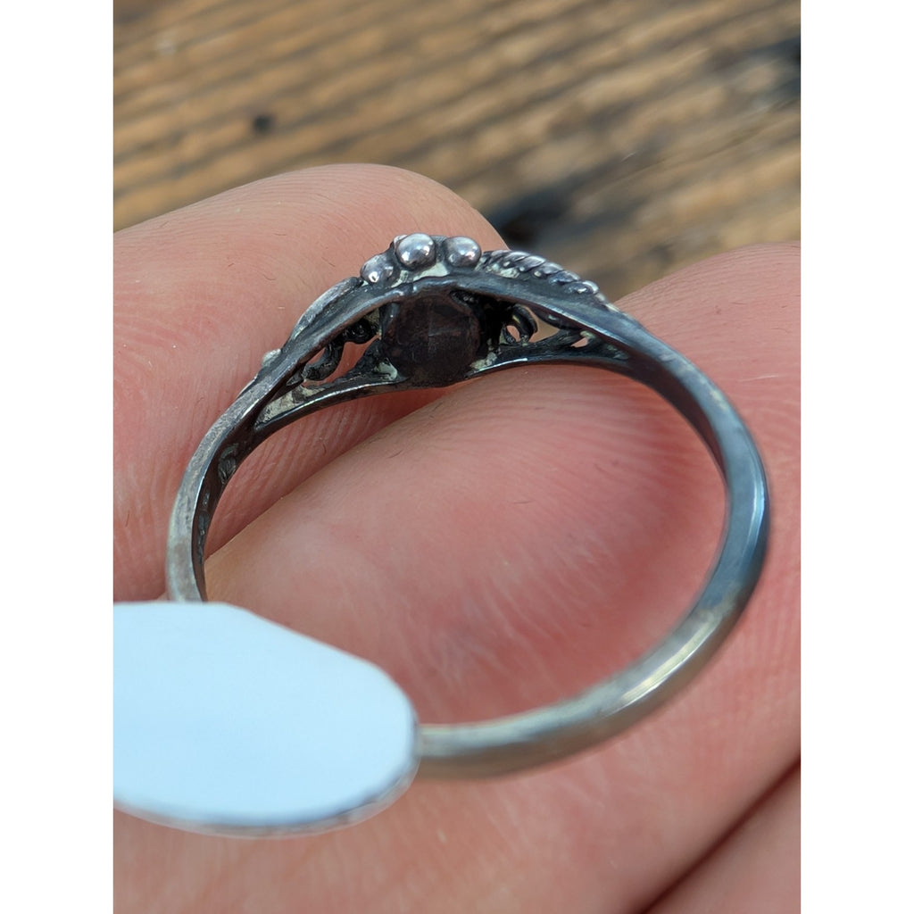 Vintage Enamel Balinese Sterling Silver 925 Ring Size 6 3/4
