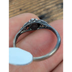 Vintage Enamel Balinese Sterling Silver 925 Ring Size 6 3/4