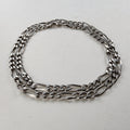 Vintage 22" Figaro 6mm Sterling Silver 925 Chain Necklace 26g Italy