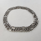 Vintage 22" Figaro 6mm Sterling Silver 925 Chain Necklace 26g Italy