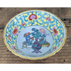 19th C. Qing Chinese Porcelain Famille Rose Pedestal Bowl 5 1/2"