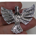 Bird Pendant Sterling Silver 925 Multistone Opal Turquoise Inlay Southwestern