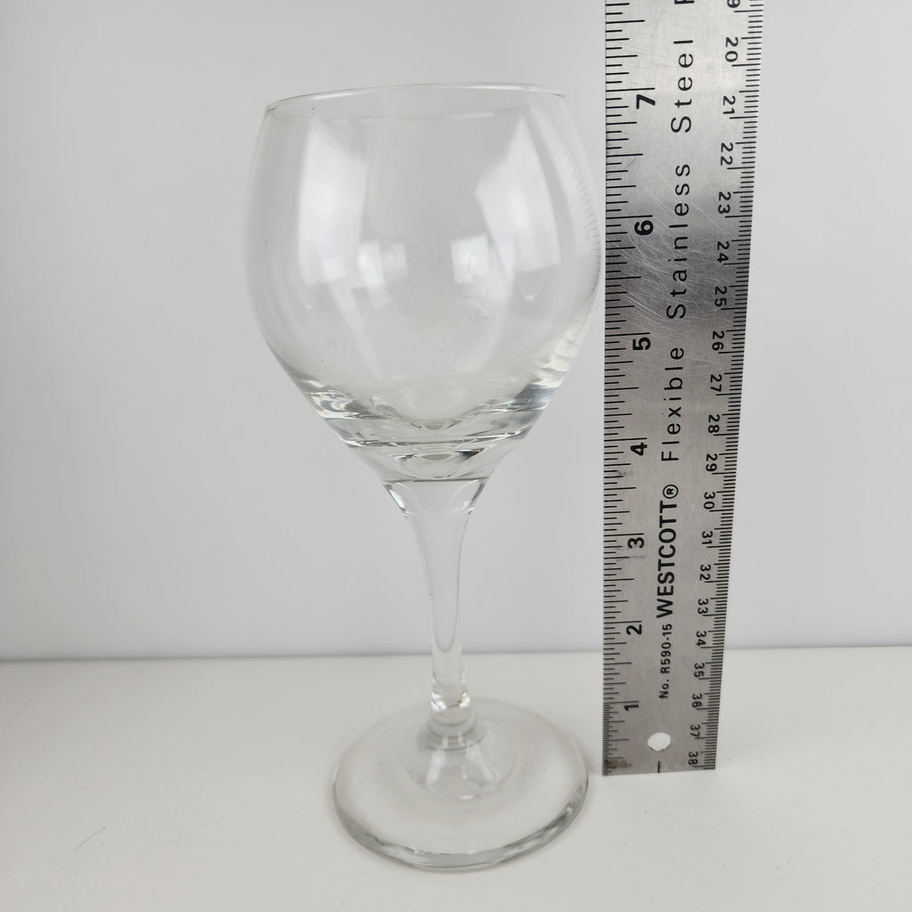 7" Clear Glass Stemware Wine Glasses Set of 4