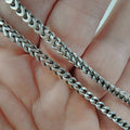 25" Vintage Franco Sterling Silver 5mm Chain Necklace Box Link
