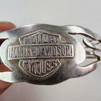 7" Harley Davidson Motorcycles Tribal Cuff Bracelet Sterling Silver 925 Vintage