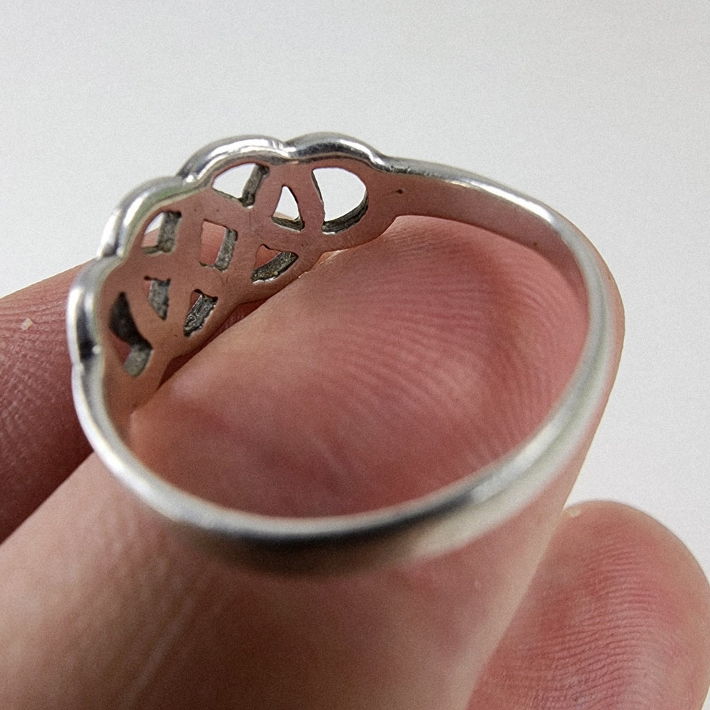 Celtic Twisted Knot Ring Size 8 3/4 Sterling Silver 925 Vintage Band