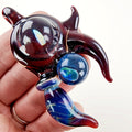 Doshworld Opal Amulet Pendant Boro Heady Glass Signed Dosh
