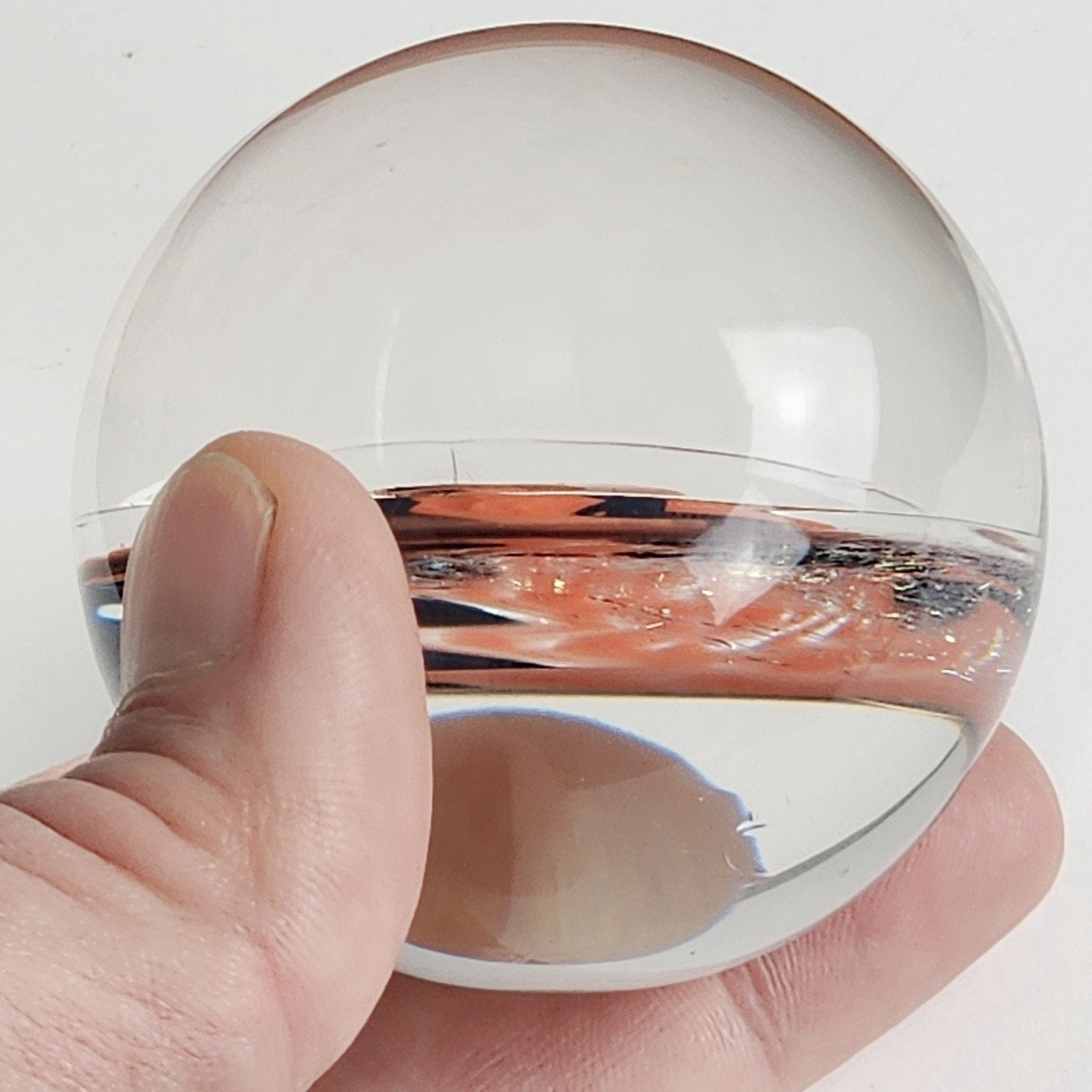 50mm Dichroic Wigwag Marble Borosilicate Glass Handblown Large 2" Size