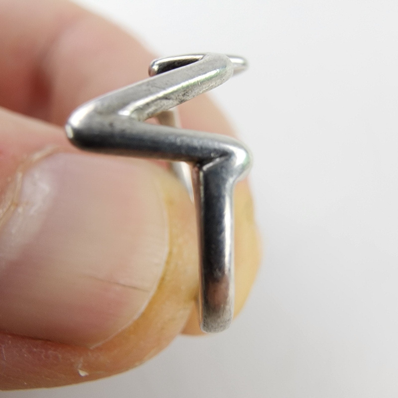 Abstract Mountain Ring Size 5 3/4 Sterling Silver 925 Vintage