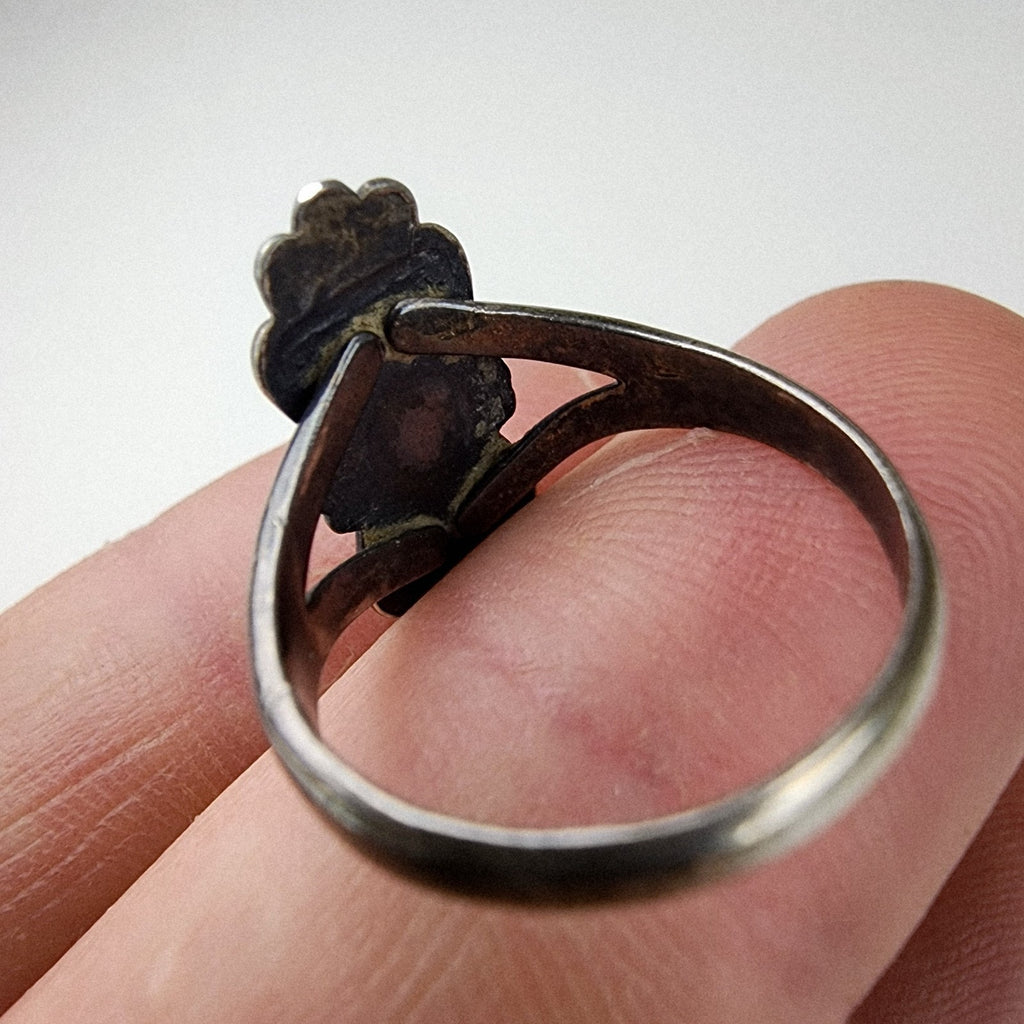 Southwestern Native Ring Size 6 1/2 Sterling Silver 925 Vintage