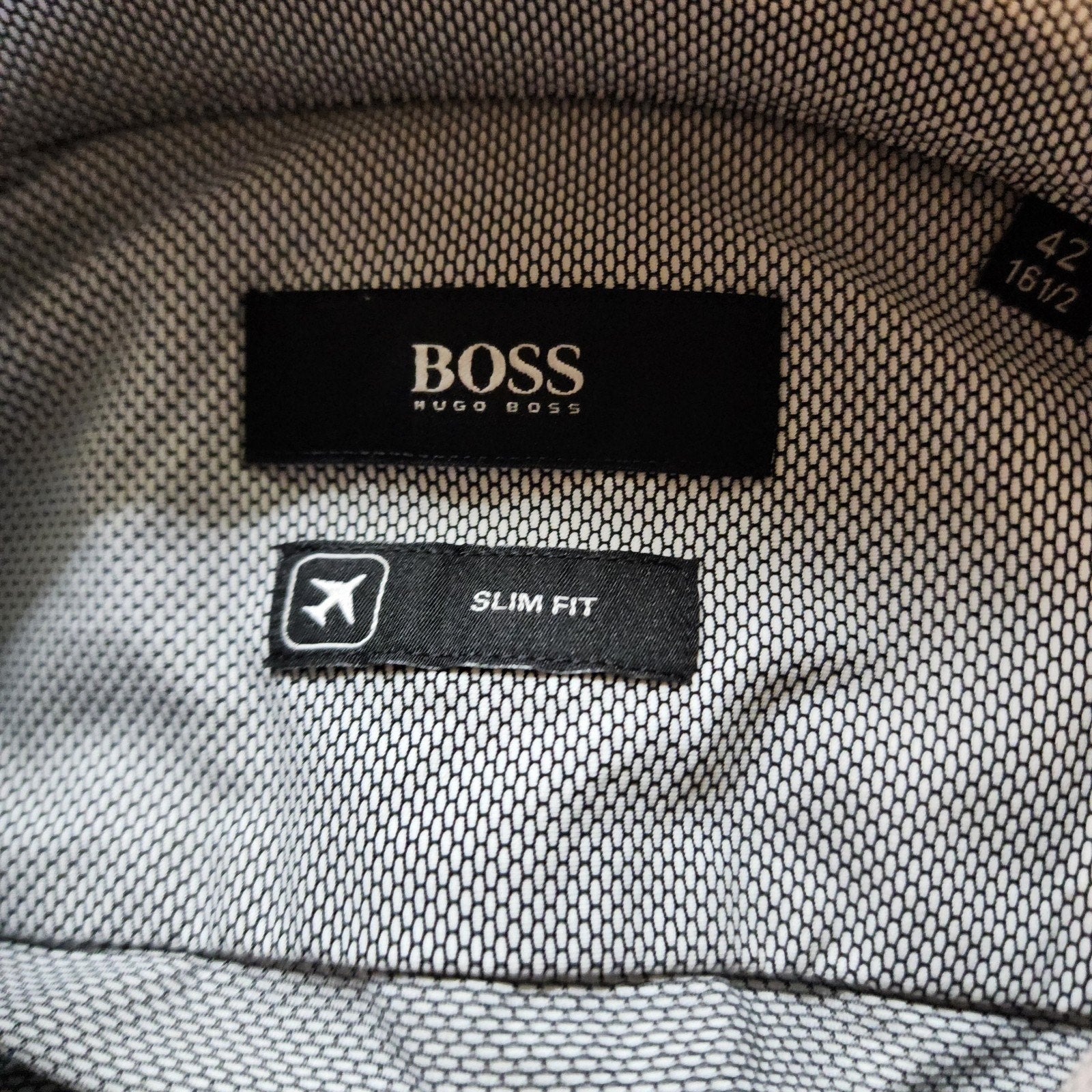 Hugo Boss Mens 16.5/42 Button Down Slim Fit Gray Long Sleeve Outdoor Shirt