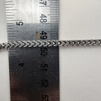 25" Vintage Franco Sterling Silver 5mm Chain Necklace Box Link