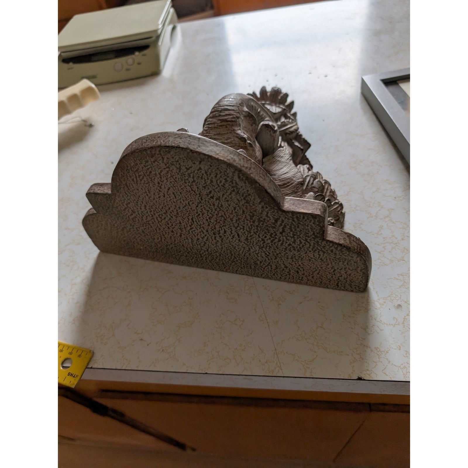 Gilt Elephant Wall Sconce Shelf MCM Home Decoration
