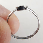 Yin Yang Enamel Vintage Ring Size 7 1/2 in Sterling Silver 925