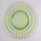 8" Federal Glass UV Uranium Glow Glass Salad Plate Vintage Green