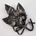 Leaf Ribbon Brooch Sterling Silver 925 Angello Bros Pin Antique