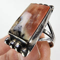 Petrified Wood Native Ring Size 7 1/2 Sterling Silver 925 Vintage Navajo