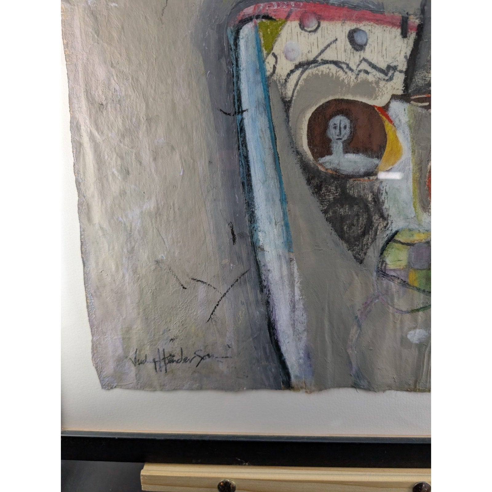 A Woman's Heart Mixed Media Abstract Painting by Judy Henderson 2008
