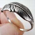 Feather Band Ring Size 7 3/4 Sterling Silver 925 Vintage