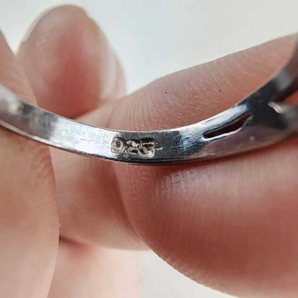 Vintage Braided Crossover Ring Size 5 1/2 in Sterling Silver 925