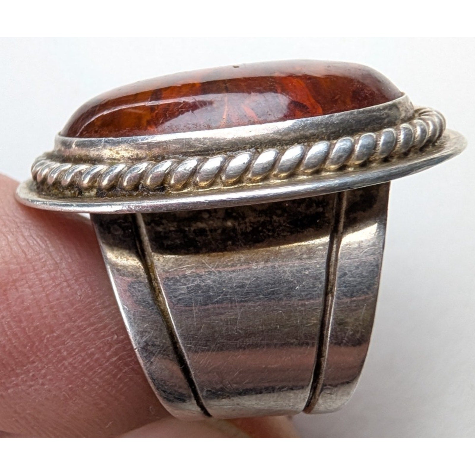 Jay King Baltic Amber Sterling Silver 925 Ring Size 5 3/4