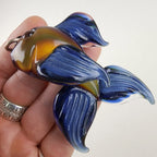Brent Graber Dichroic Glass Goldfish Koi Fish Pendant 2015 Mr Smiley Boro