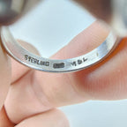 Foil Faux Opal Cabochon Ring Size 6 Sterling Silver 925 Vintage