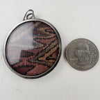 Peru Pre-Columbian Weaving Fragment Sterling Silver 925 Pendant Vintage