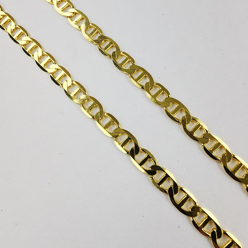 5mm Anchor Link 20" Gold Over Sterling Silver 925 Chain Necklace New