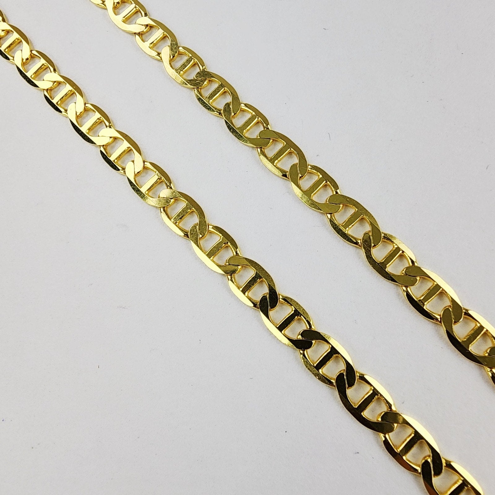 5mm Anchor Link 20" Gold Over Sterling Silver 925 Chain Necklace New