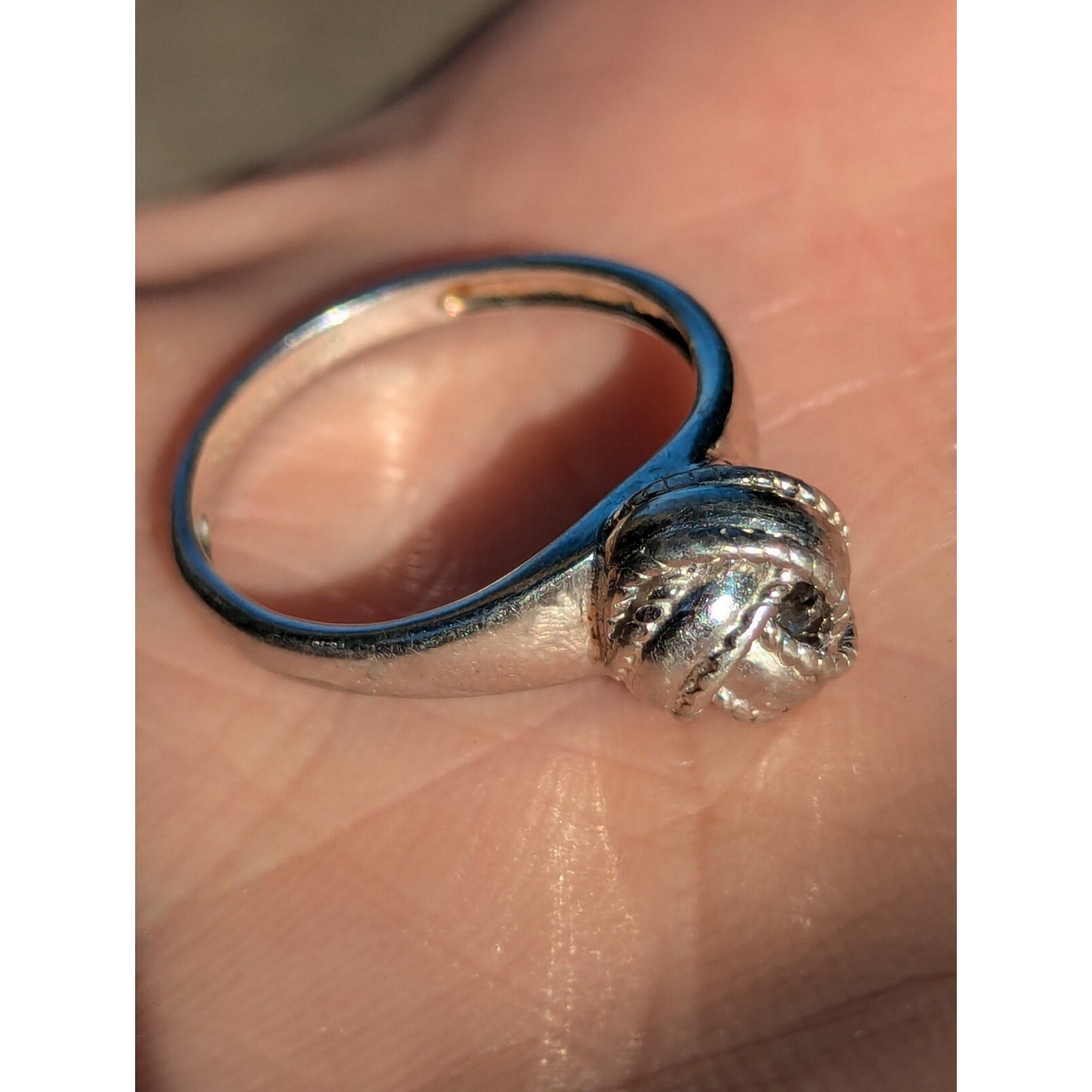 LOVE KNOT Ring Sterling Silver 925 - Size 6 3/4