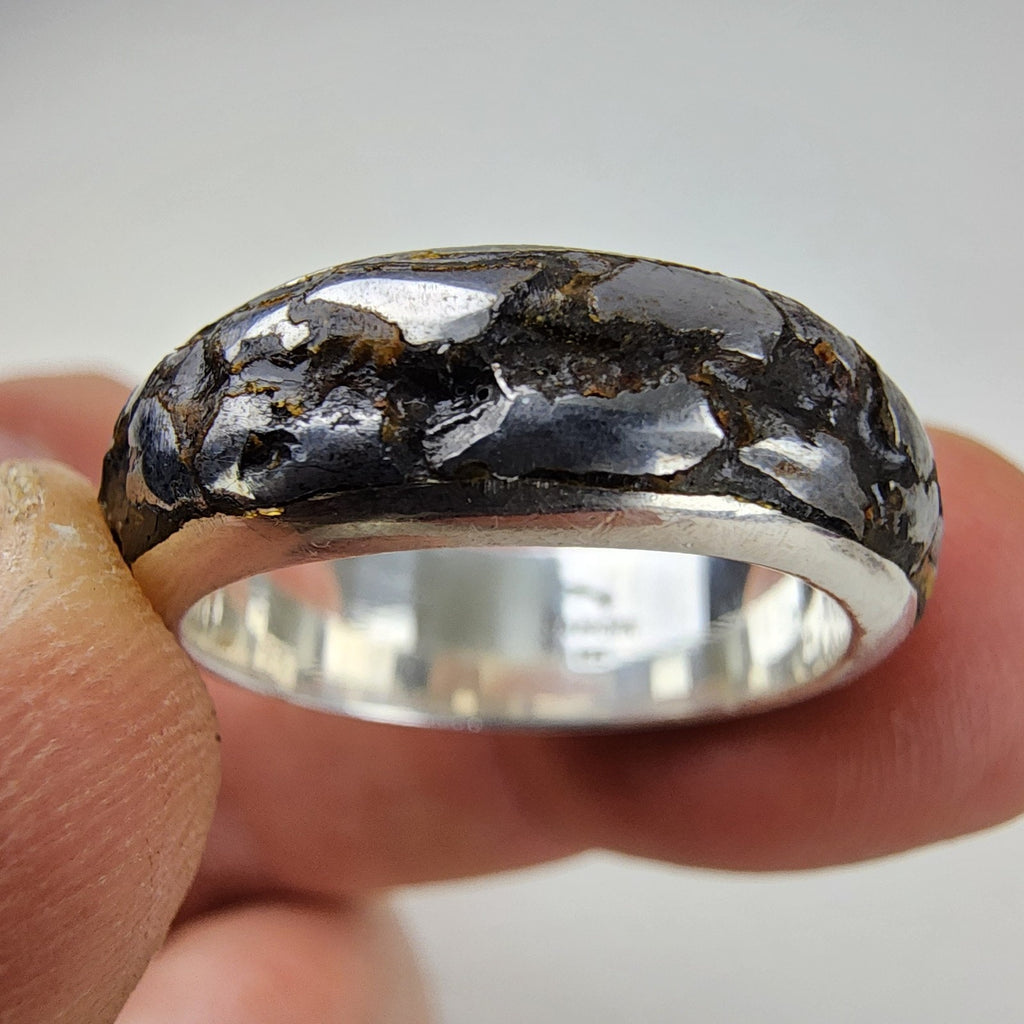 Campo de Cielo Meteorite Band Ring Size 10 1/2 by Starborn Sterling Silver 925