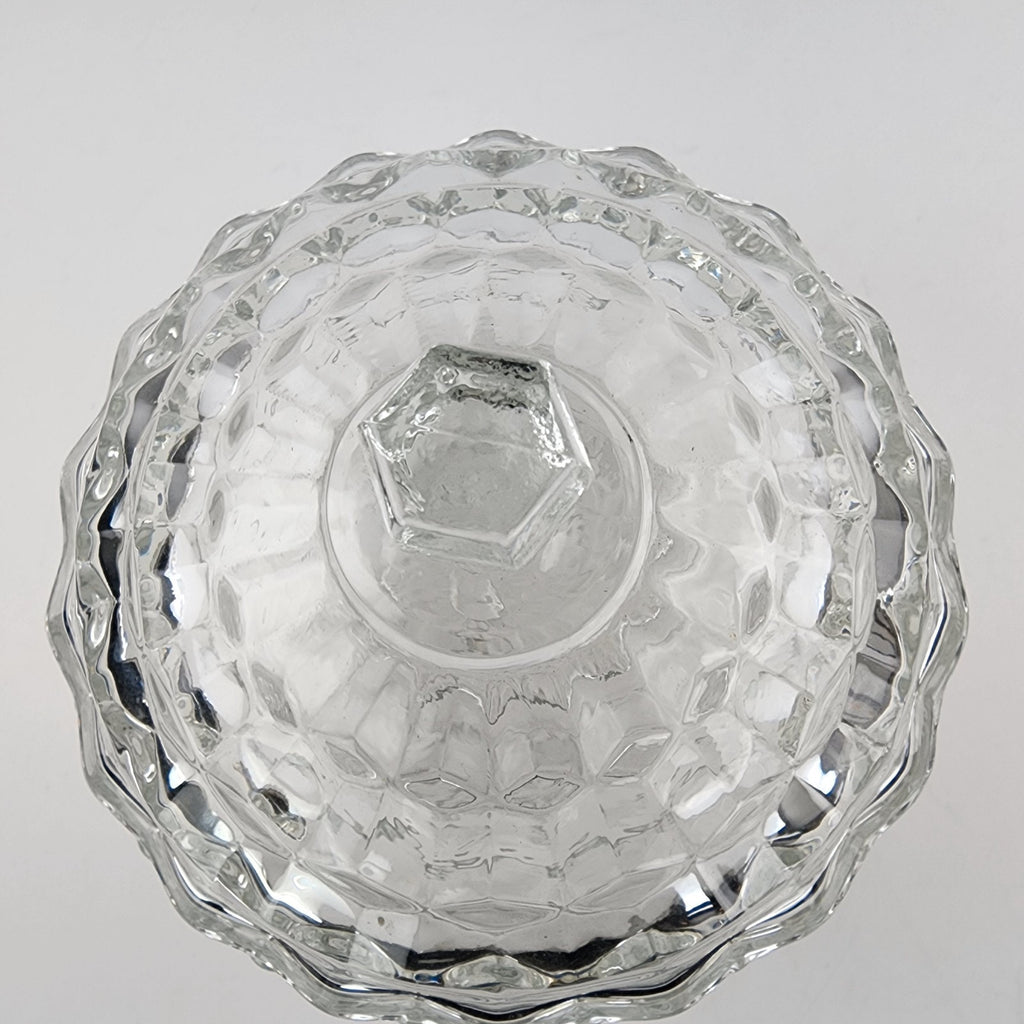 Indiana Glass Company Whitehall Cubist Lidded Candy Dish Pressed Depression