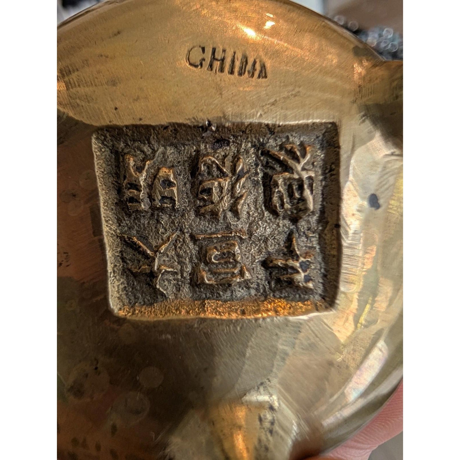 19th C. Chinese Bronze Footed Censor Incense Burner Tripod
