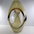 12" Eastern Tan Window Glass Vase Vintage Hand Blown