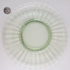 8" UV Glow Uranium Glass Plate with Gold Lip Vintage