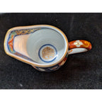 Japanese IMARI Coffee Creamer and Sugar Bowl Hand Painted Porcelain MCM Arita