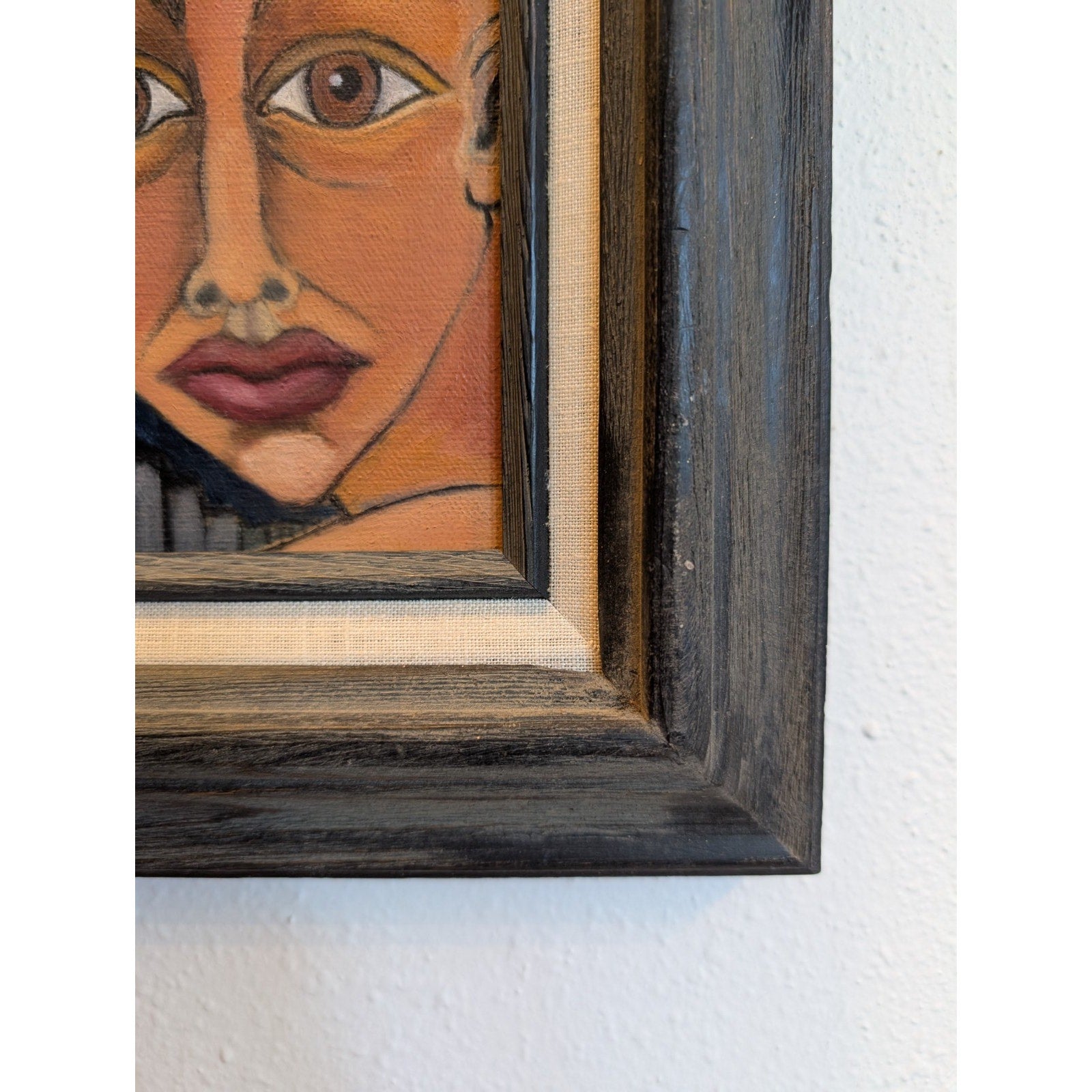 Framed Figural Acrylic Painting Signed Tchula Z 2003