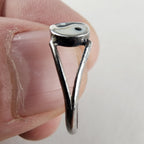 Yin Yang Enamel Vintage Ring Size 7 1/2 in Sterling Silver 925