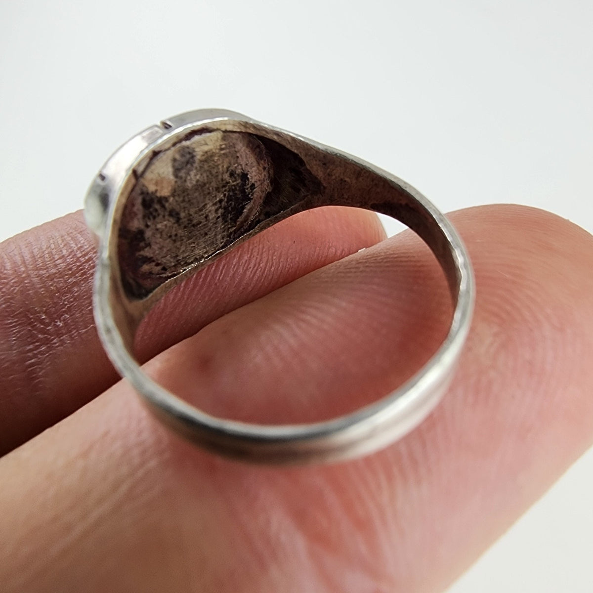 Native Tigers Eye Ring Size 5 3/4 Sterling Silver 925 Vintage
