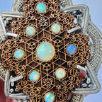 Opal Wire Wrap by LaserTrees & WrappedEnergy Sterling Silver 925 Pendant