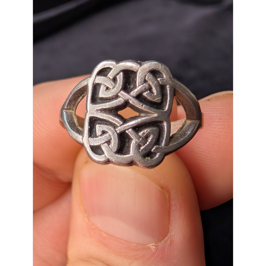 Vintage Celtic Knot Sterling Silver 925 Ring - Size 5 1/2
