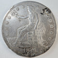 1874 S Chopmarked Trade Dollar US $1 San Francisco Chinese