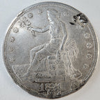 1874 S Chopmarked Trade Dollar US $1 San Francisco Chinese